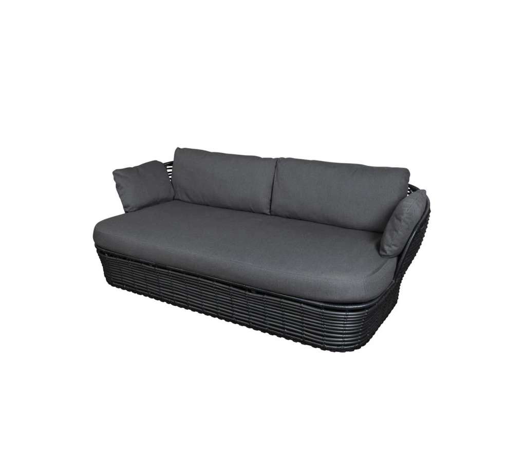 Cane-line Outdoor - Basket 2-sitzer Sofa inkl. AirTouch Kissen grau - Graphite - indoor