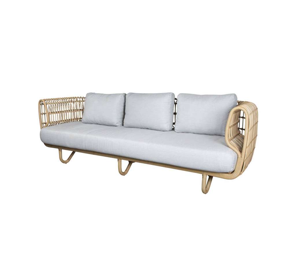 Cane-line Outdoor - Nest 3-Sitzer Sofa inkl. Kissensatz - Natural - indoor