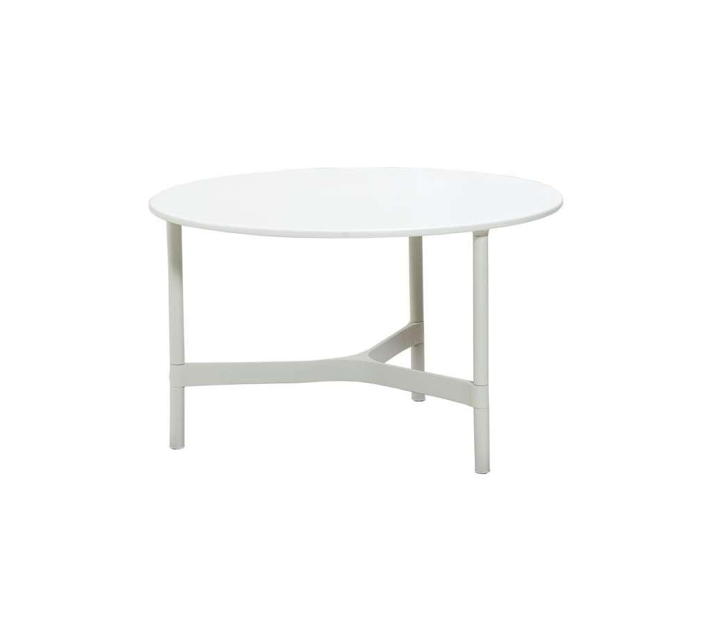 Cane-line Outdoor - Twist Couchtisch - medium - Gestell: weiß - Tischplatte: weiß - weiß - indoor