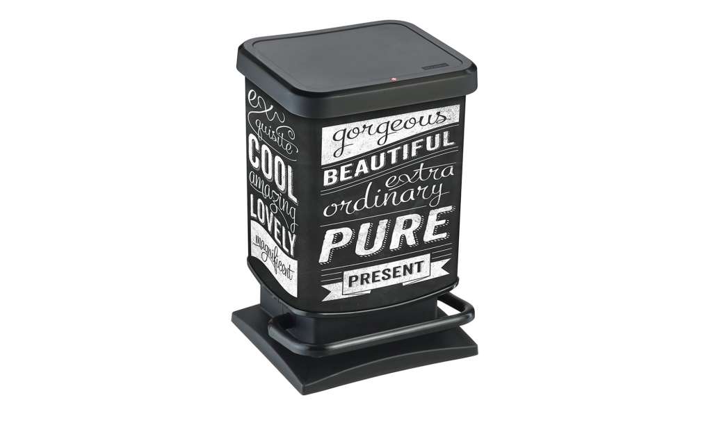 Rotho Treteimer 20 l Hipster  Paso ¦ schwarz ¦ Kunststoff Küchenzubehör & Helfer > Abfallbehälter - Höffner