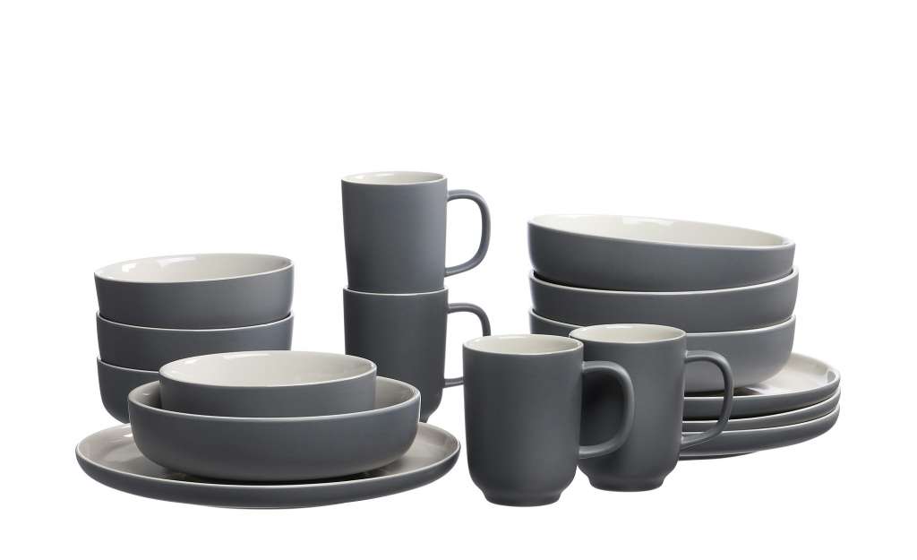 Ritzenhoff & Breker Kombiservice, 16-teilig  Jasper ¦ grau ¦ Steinzeug Geschirr > Geschirrsets > Kombiservice - Höffner