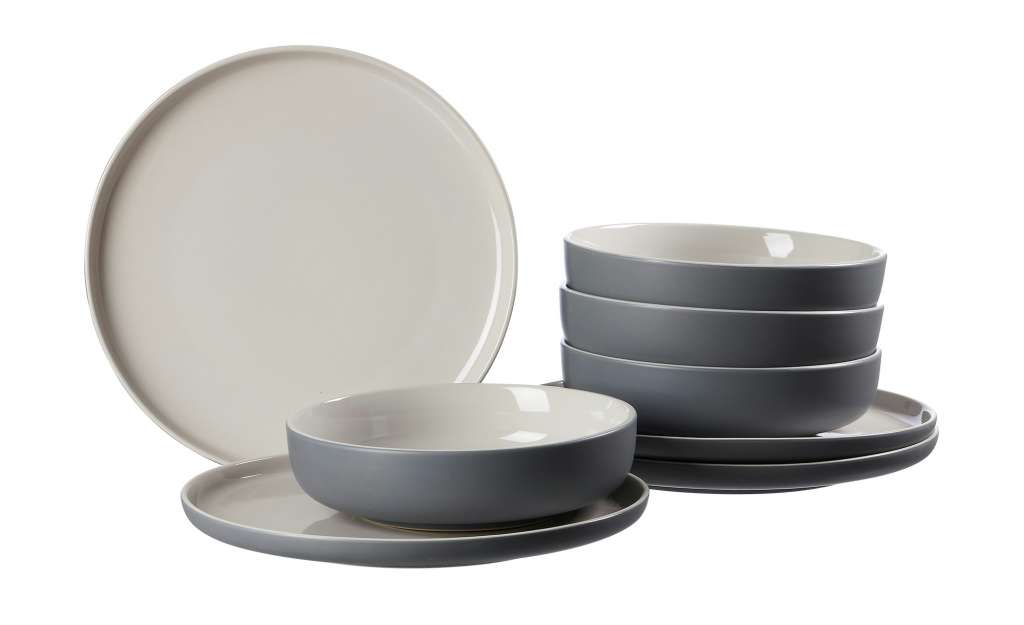Ritzenhoff & Breker Tafelservice, 8-teilig  Jasper ¦ grau ¦ Steinzeug Geschirr > Geschirrsets > Tafelservice - Höffner