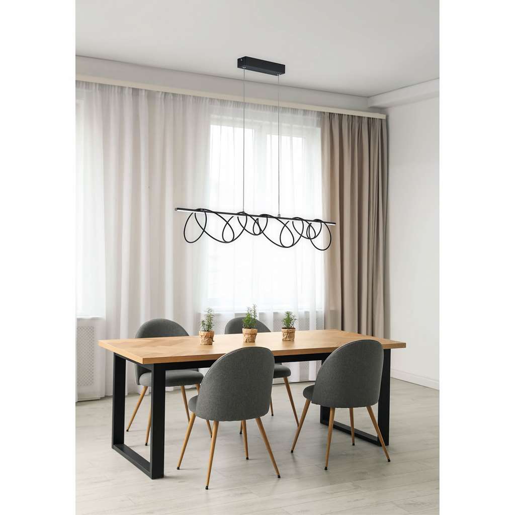 home24 LED-Pendelleuchte Saba