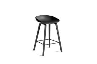 HAY - About a Stool AAS 32 - schwarz - 75 cm - black waterbased laque - Fußbank schwarz - indoor