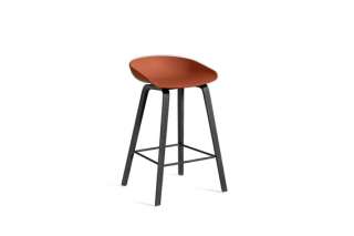 HAY - About a Stool AAS 32 - orange - 75 cm - black waterbased laque - Fußbank schwarz - indoor