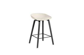 HAY - About a Stool AAS 32 - white - 85 cm - black waterbased laque - Fußbank schwarz - indoor