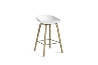 HAY - About a Stool AAS 32 - white - 75 cm - waterbased laque - Fußbank Edelstahl - indoor