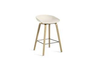 HAY - About a Stool AAS 32 - cream white - 75 cm - waterbased laque - Fußbank Edelstahl - indoor