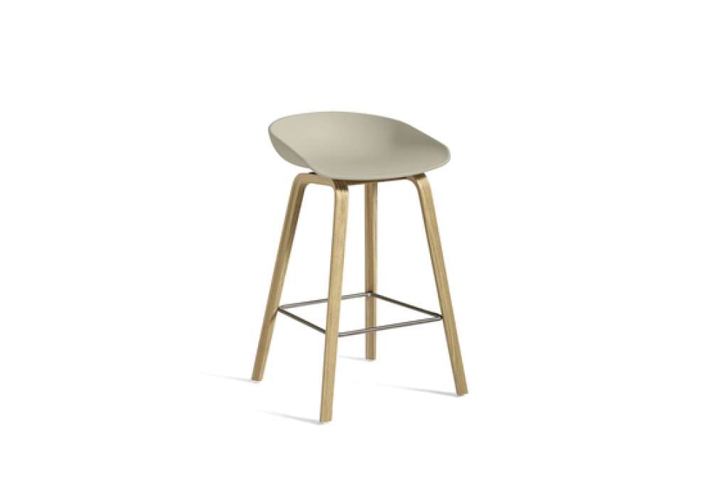HAY - About a Stool AAS 32 - pastel green - 75 cm - waterbased laque - Fußbank Edelstahl - indoor