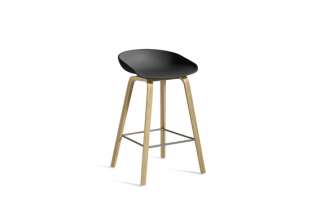 HAY - About a Stool AAS 32 - soft black - 85 cm - waterbased laque - Fußbank schwarz - indoor