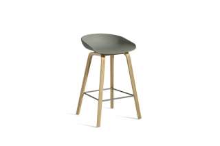 HAY - About a Stool AAS 32 - dusty green - 85 cm - waterbased laque - Fußbank Edelstahl - indoor