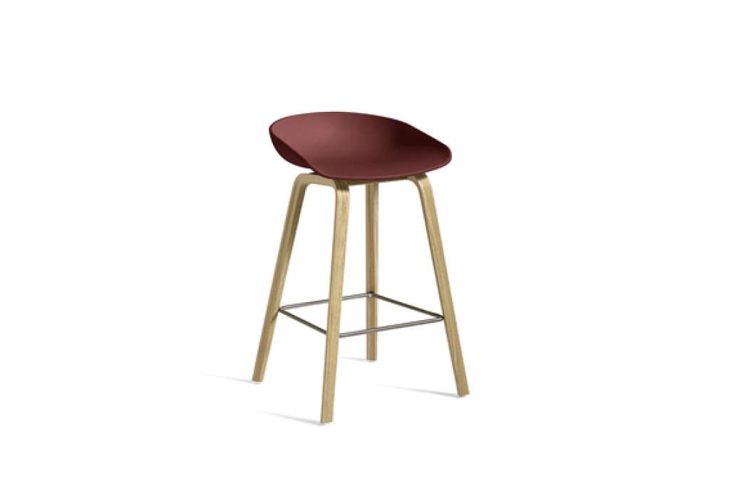 HAY - About a Stool AAS 32 - brick - 85 cm - waterbased laque - Fußbank Edelstahl - indoor