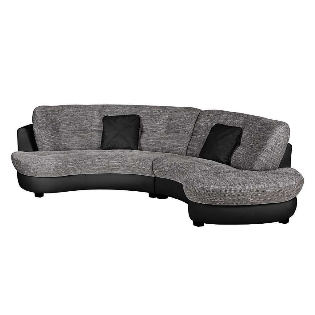 home24 Ecksofa Sabea Kunstleder / Strukturstoff