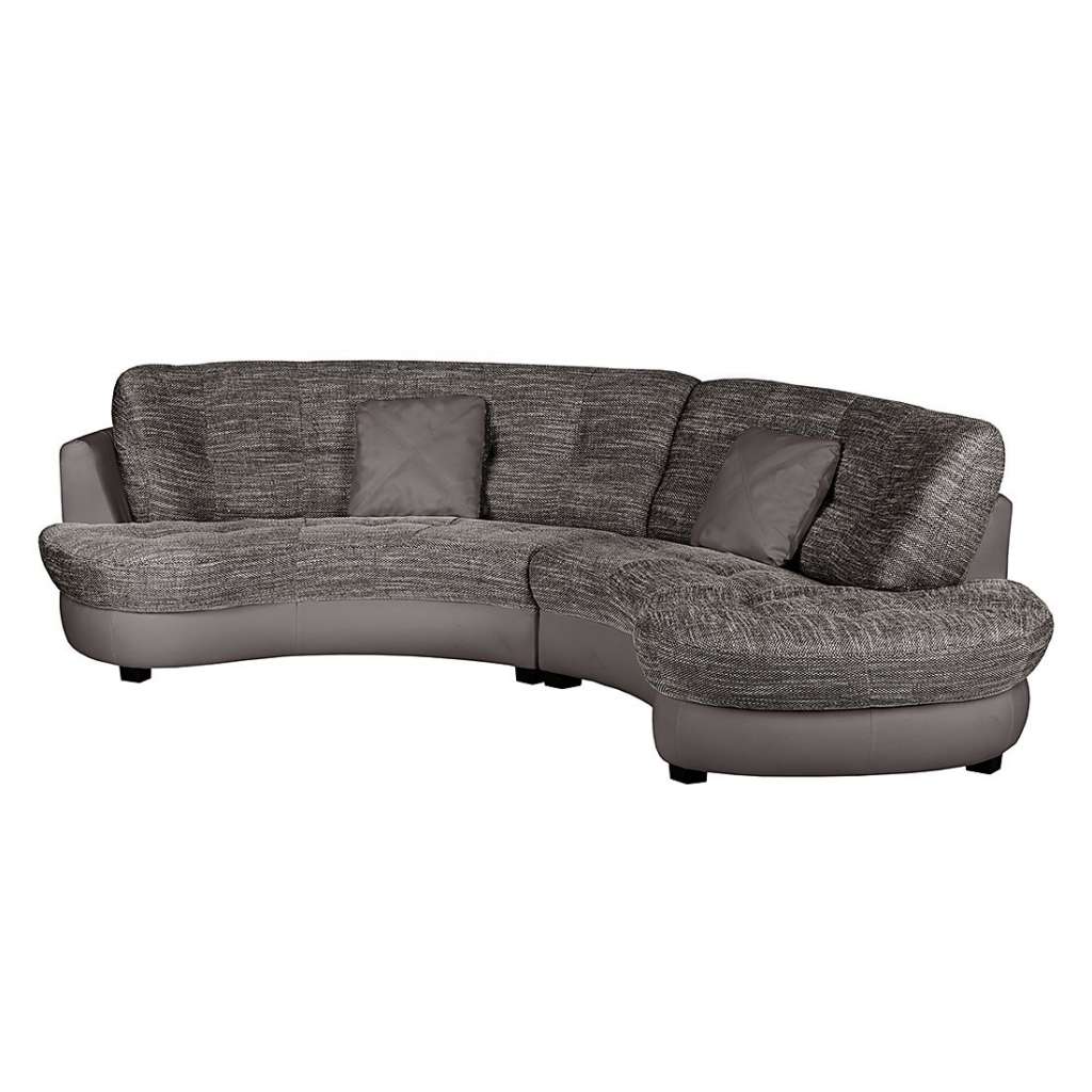 home24 Ecksofa Sabea Kunstleder / Strukturstoff