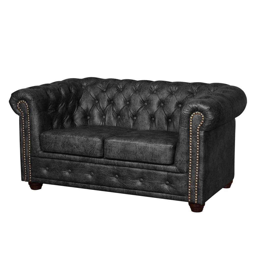 home24 Sofa Kamaru (2-Sitzer) Kunstleder