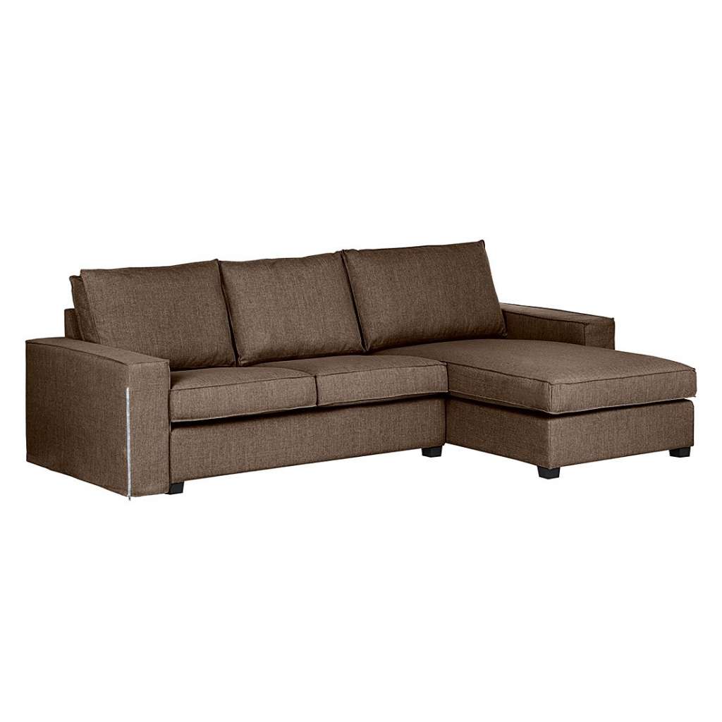 home24 Ecksofa Barnie Webstoff Braun