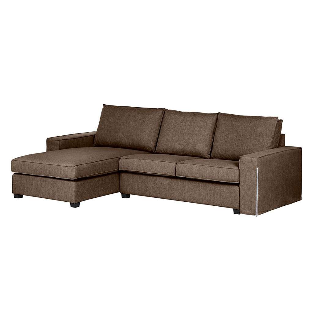 home24 Ecksofa Barnie Webstoff Braun