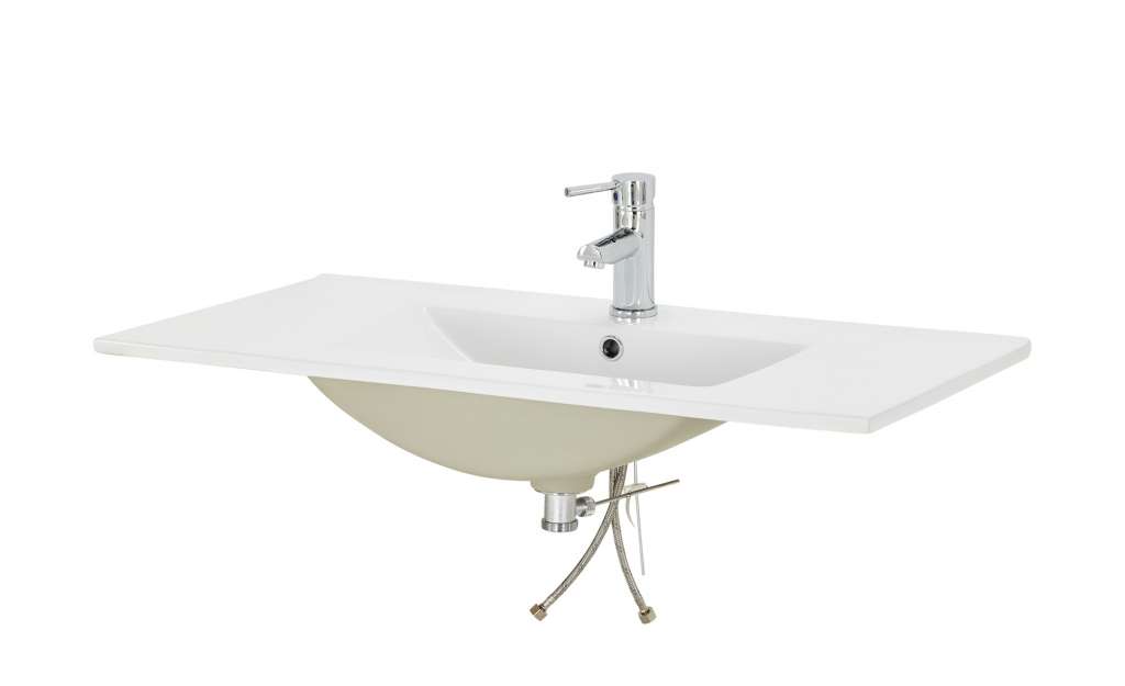 Wohnwert Keramik-Waschtisch  Capri ¦ weiß Schränke > Badschränke > Sanitär-Armaturen - Höffner