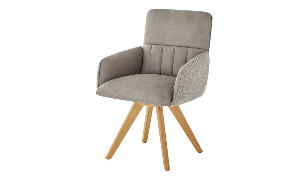 Armlehnstuhl  Siesta ¦ grau Stühle > Esszimmerstühle > Esszimmerstühle mit Armlehnen - Höffner