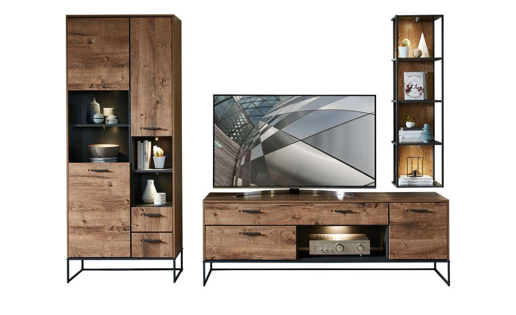 uno Wohnwand  Manhattan ¦ holzfarben Wohnwände - Höffner