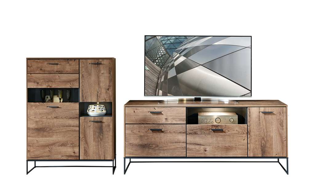 uno Wohnwand  Manhattan ¦ holzfarben Wohnwände - Höffner