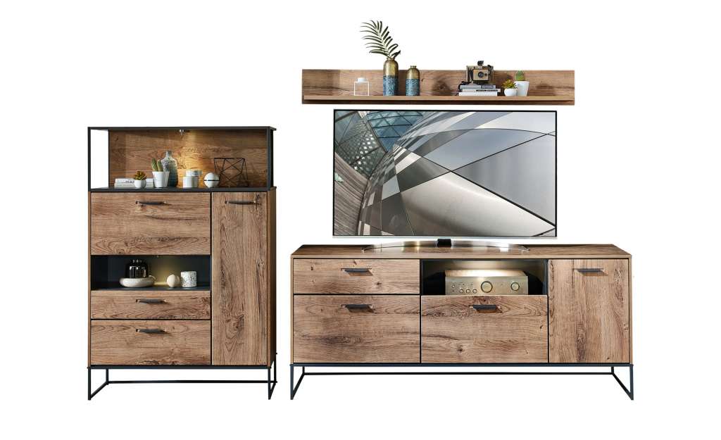 uno Wohnwand  Manhattan ¦ holzfarben Wohnwände - Höffner