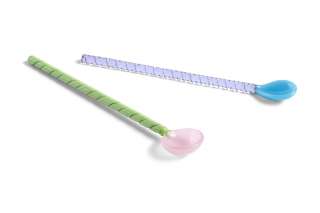 HAY - Glas Spoons Löffel 2er Set - twist - indoor