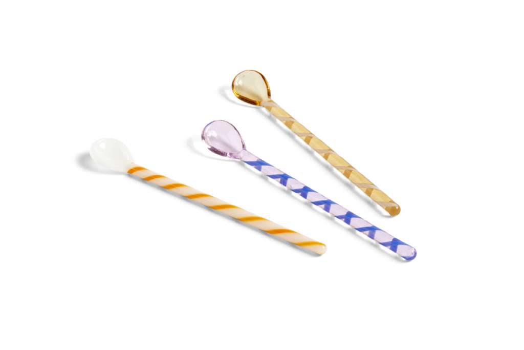 HAY - Glas Spoons Löffel 3er Set - spice - indoor