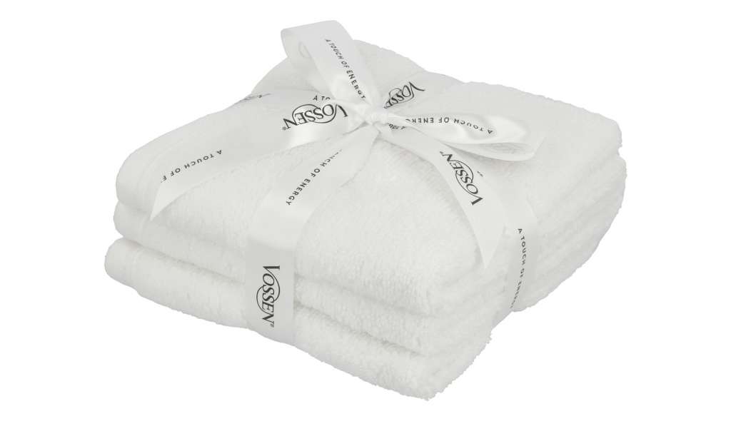 VOSSEN Gästetuch, 3er-Set  Smart Towel ¦ weiß ¦ 100% Baumwolle Badtextilien und Zubehör > Handtücher & Badetücher > Gästetücher - Höffner