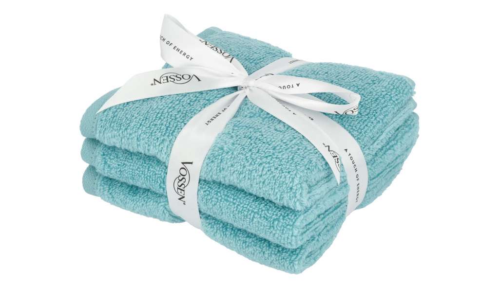 VOSSEN Gästetuch, 3er-Set  Smart Towel ¦ blau ¦ 100% Baumwolle Badtextilien und Zubehör > Handtücher & Badetücher > Gästetücher - Höffner