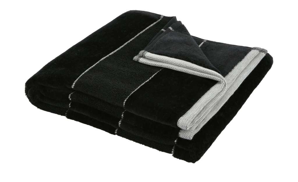 VOSSEN Handtuch  Maxim ¦ schwarz ¦ 90% Bio-Baumwolle, 10% Polyester Badtextilien und Zubehör > Handtücher & Badetücher > Handtücher - Höffner