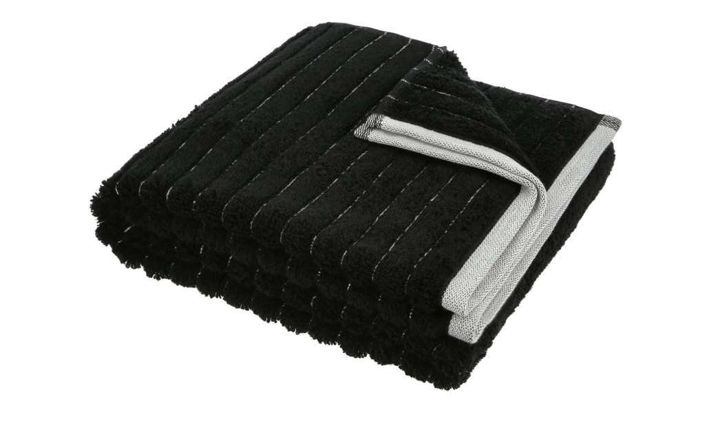 VOSSEN Handtuch  Hardy ¦ schwarz ¦ 90% Bio-Baumwolle, 10% Polyester Badtextilien und Zubehör > Handtücher & Badetücher > Handtücher - Höffner