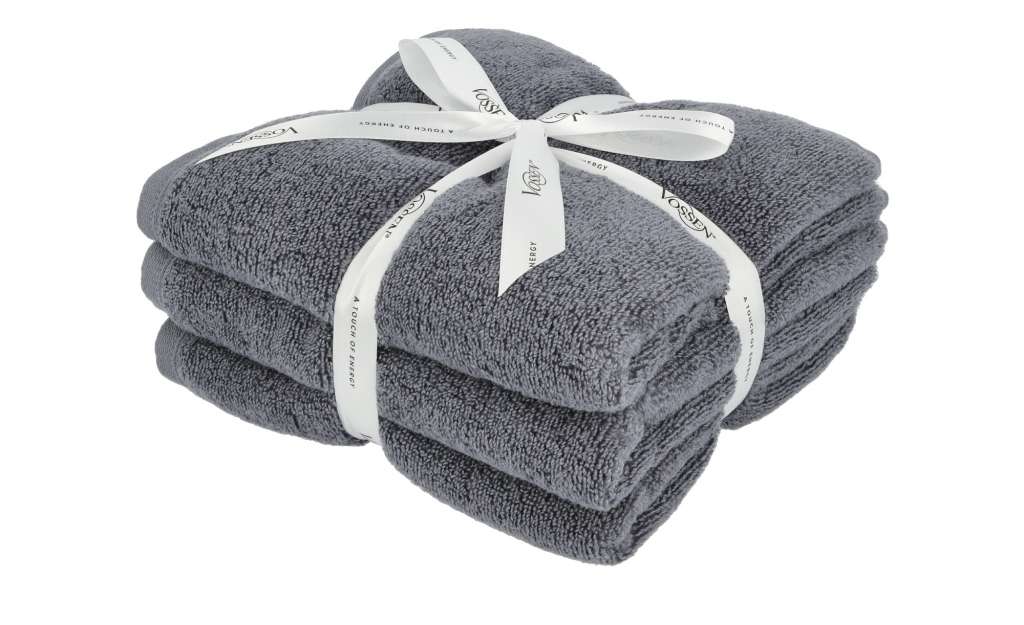 VOSSEN Handtuch, 3er-Set  Smart Towel ¦ grau ¦ 100% Baumwolle Badtextilien und Zubehör > Handtücher & Badetücher > Handtücher - Höffner