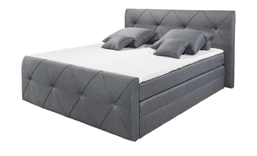 Boxspringbett  Calgary 2 ¦ grau Betten > Boxspringbetten > Boxspringbetten 180x200 - Höffner