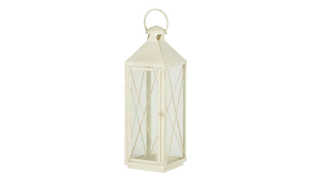 Laterne ¦ creme ¦ Metall, Glas Dekoration > Laternen & Windlichter - Höffner