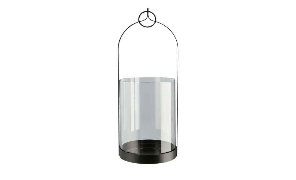 Windlicht ¦ schwarz ¦ Glas , MetallØ: 12.5 Dekoration > Laternen & Windlichter - Höffner