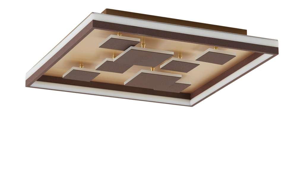 Fischer-Honsel LED-Deckenleuchte braun-rost, eckig ¦ braun Lampen & Leuchten > Innenleuchten > Deckenleuchten - Höffner