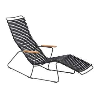 Houe - Click Sunrocker Liegestuhl - schwarz - outdoor