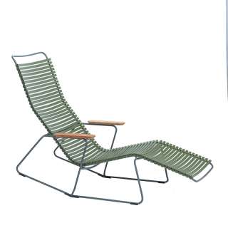 Houe - Click Sunrocker Liegestuhl - olivgrün - outdoor