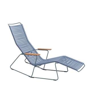 Houe - Click Sunrocker Liegestuhl - taubenblau - outdoor