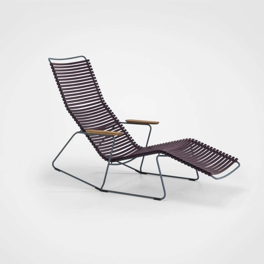 Houe - Click Sunrocker Liegestuhl - Pflaume - outdoor