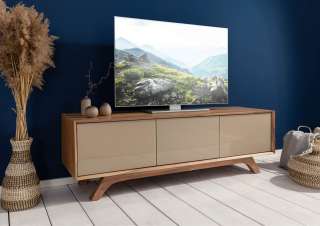 TV-Board Akazie 160x45x50 braun-creme lackiert TROMSO #004