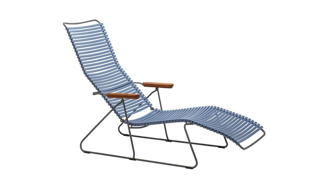 Houe - Click Sunlounge Liegestuhl - taubenblau - outdoor