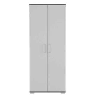 Officeschrank in Lichtgrau und Dunkelgrau 200 cm hoch