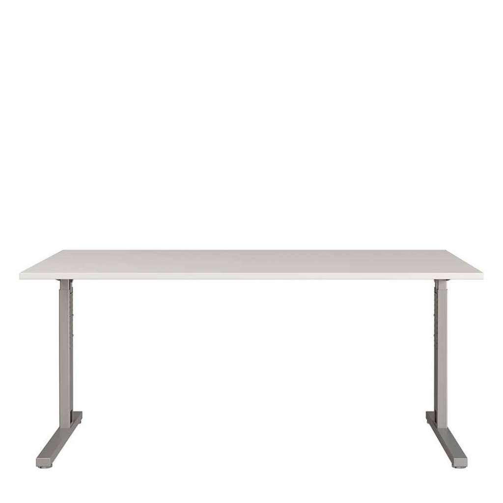 Büro Schreibtisch in Lichtgrau höhenverstellbar