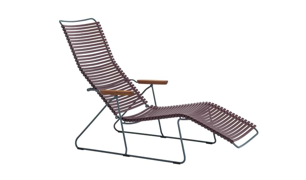 Houe - Click Sunlounger Liegestuhl - Pflaume - outdoor