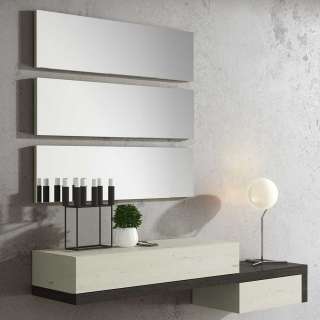 Flur Set in Creme Weiß und Schwarzgrau Wandmontage (4-teilig)