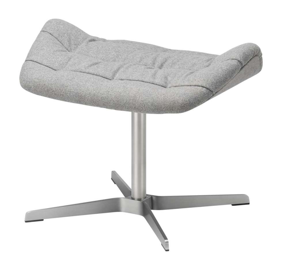 Thonet - 808 H Hocker - Gestell Flachstahl Edelstahloptik - Stoff Bergen 905 - indoor
