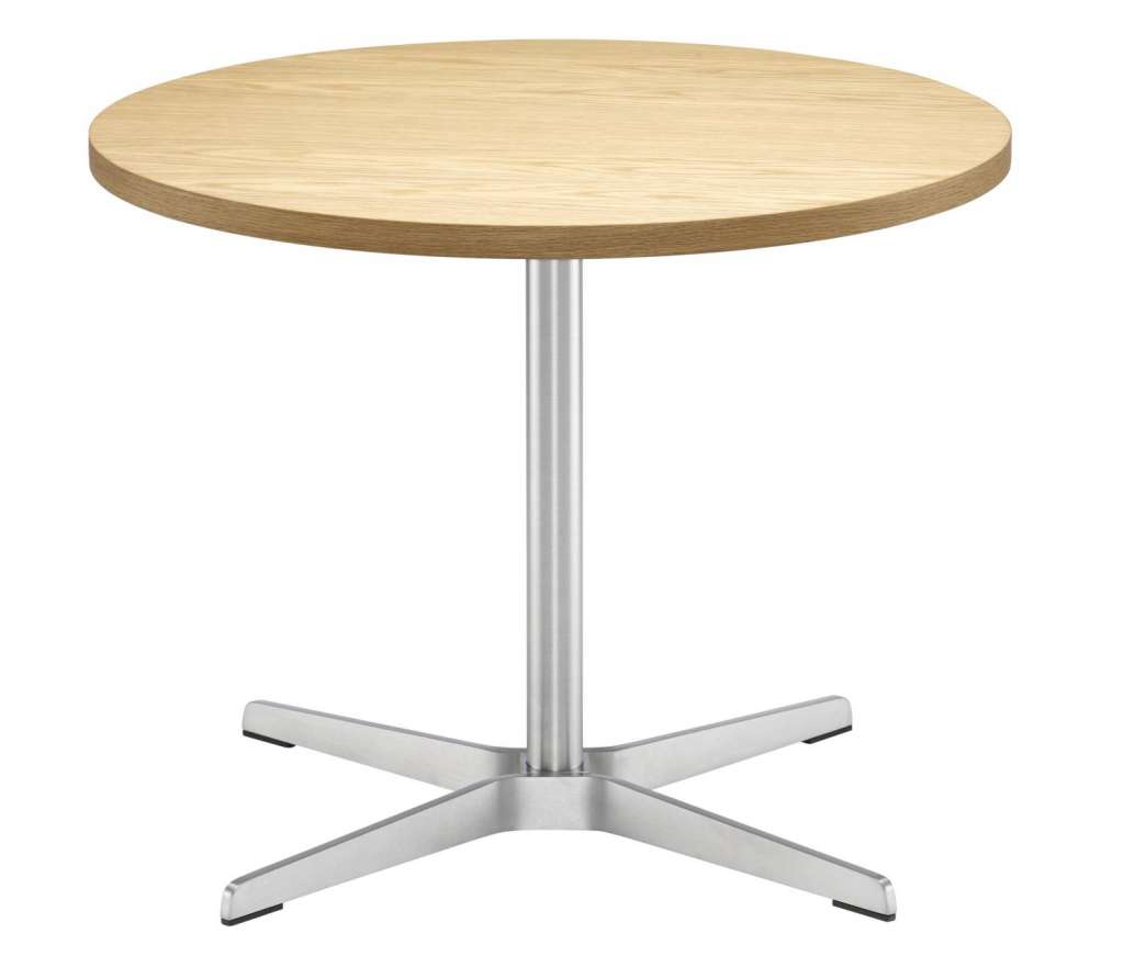 Thonet - 1809 Bestelltisch - Gestell Flachstahl Edelstahloptik - Eiche klar lackiert - indoor