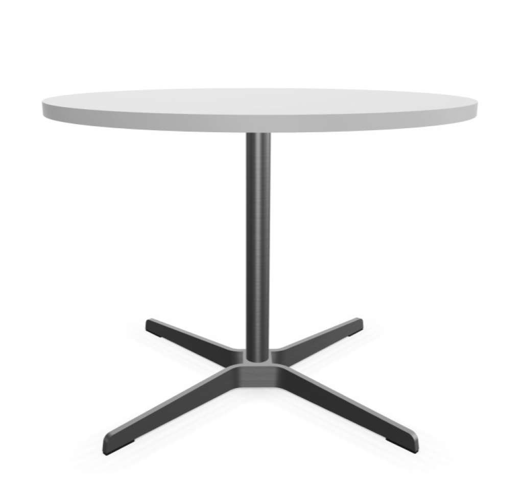 Thonet - 1809 Bestelltisch - Gestell Flachstahl Edelstahloptik - HPL hellgrau - indoor